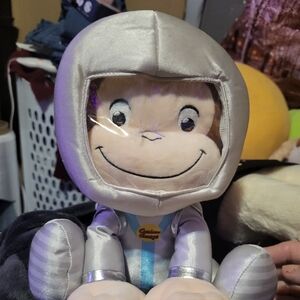 Curious George Astronaut Plush Toy - Silver